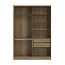 Ver imagem 4 de Guarda Roupa sem Portas Closet Modulado Linha Modulado Adapt Arm158bmdp Kappesberg - Nogueira