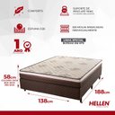 Ver imagem 3 de Cama Box Casal Molas Ensacadas Siena Special 138x188x58 Marrom Hellen Colchões