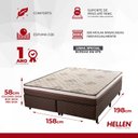 Ver imagem 3 de Cama Box Queen Molas Ensacadas Siena Special 158x198x58 Marrom Hellen Colchões