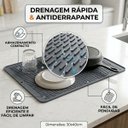 Ver imagem 2 de Tapete Escorredor de Silicone Pia e Bancada Cozinha 30x40cm