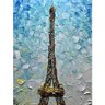 Quadro Pintura Tela céu torre eiffel rua azul 5564: 90cm (A) x 180cm (L) - 3