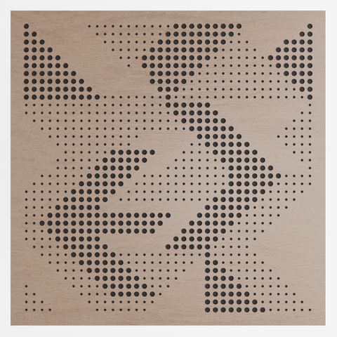 Painel Acústico Absorvedor Decorativo Skal11 60x60mm Maestra:nogal