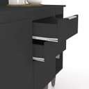 Ver imagem 6 de Armário de Cozinha Cp08 e Tampo 118cm Pérola Z34 Preto - Mpozenato