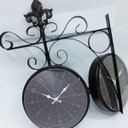 Ver imagem 4 de Relógio de Parede Dupla Face Retro Estação de Trem Vintage