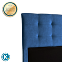 Ver imagem 3 de Cabeceira Estofada Queen Alice Nature Veludo Azul 158x136