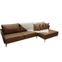 Ver imagem 1 de Sofá Domus Suede/corino:1,8m Marrom