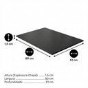 Ver imagem 3 de Tampo Multiuso Prateleira 80cm 100% Mdf Preto - Desk Design