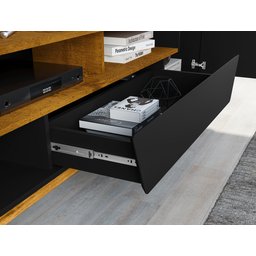 Rack Para Tv Até 70 Polegadas 2 Portas 1 Gaveta 2 Nichos Decor  - 4