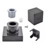 Kit 2 Acabamento de Registro Quadrado Preto/black 1/2 ou 3/4 - 4
