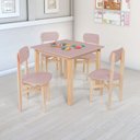 Ver imagem 1 de Kit Colore Mesa com 4 Cadeiras Infantil:rose
