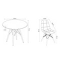 Ver imagem 3 de Conjunto Sala de Jantar Mesa Eiffel 120x75cm Tampo MDF Preto com 4 Cadeiras Eiffel Botonê