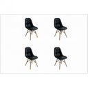 Ver imagem 5 de Conjunto Sala de Jantar Mesa Eiffel 120x75cm Tampo MDF Preto com 4 Cadeiras Eiffel Botonê