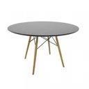 Ver imagem 4 de Conjunto Sala de Jantar Mesa Eiffel 120x75cm Tampo MDF Preto com 4 Cadeiras Eiffel Botonê