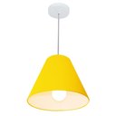 Ver imagem 1 de Lustre Pendente Cone Vivare Md-4028 Cúpula em Tecido 25/30x12cm - Bivolt - Amarelo - Bivolt