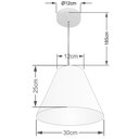 Ver imagem 2 de Lustre Pendente Cone Vivare Md-4028 Cúpula em Tecido 25/30x12cm - Bivolt - Amarelo - Bivolt