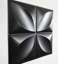 Ver imagem 2 de Placa Pianel PVC Pétalas Preto 3d Revestimento de Parede Decorativa 50cm