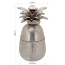 Ver imagem 3 de Neroly Castiçal 20x10x10cm Metal Prata Abacaxi