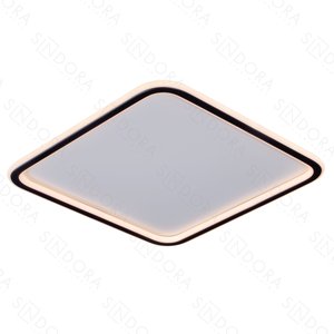 Plafon Led 40cm 59w 3000k Bivolt em Metal Preto e Silicone