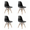 Ver imagem 5 de Conjunto Sala de Jantar Mesa Eiffel 120x75cm Tampo MDF com 4 Cadeiras Eiffel PP Preto
