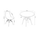Ver imagem 3 de Conjunto Sala de Jantar Mesa Eiffel 120x75cm Tampo MDF com 4 Cadeiras Eiffel PP Preto