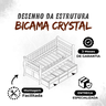Bicama 3 Gavetas Crystal Cor Avelã + 2 Colchões Ortobom D28 - 8
