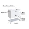 Gabinete para Banheiro Industrial 80 cm com 1 Porta e Pia - Branco - 3