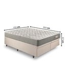 Ver imagem 2 de Base Box Baú King 193x203 Linho Bege com Colchão Ecoline D40 Espuma