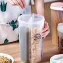 Ver mais imagens de Pote 4 em 1 Dispenser Porta Mantimentos Lavanderia Sabao em Pó Quadruplo Alimentos Multiuso Cereal C
