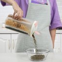 Ver imagem 5 de Pote 4 em 1 Dispenser Porta Mantimentos Lavanderia Sabao em Pó Quadruplo Alimentos Multiuso Cereal C