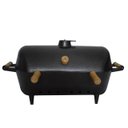 Ver imagem 2 de Churrasqueira Alumínio Fundido Grosso Craqueada a Bafo Preta