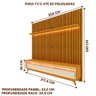 Rack Para Sala Com Painel Para Tv 85 Polegadas Naturale Off White Lilia Shop Jm - 4