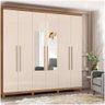 Guarda Roupa Casal 6 Portas, 2m Porto Bello- Mel/offwhite - 3