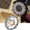 Ver imagem 3 de Disco Corrente Motosserra Esmerilhadeira Corte Desbaste Madeira P/ Lixadeira