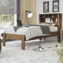 Ver imagem 5 de Cama Solteiro para Colchão 188x88cm com Nichos Zuri Jatobá S01 - Mpozenato