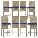 Ver imagem 1 de 8 Banqueta em Alumínio Roma Fendi Corda Náutica Tecido 10