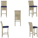 Ver imagem 5 de 8 Banqueta em Alumínio Roma Fendi Corda Náutica Tecido 10