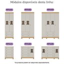 Ver imagem 7 de Berço Americano 3 em 1 com Cômoda 1 Porta 4 Gavetas Fofura Multimóveis Mp4724 Madeirado/off White