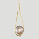 Ver imagem 4 de Lustre Pendente On Drop - Dourado com Globo de Vidro Fumê - 4126-14-fu