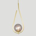 Ver imagem 2 de Lustre Pendente On Drop - Dourado com Globo de Vidro Fumê - 4126-14-fu