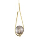 Ver imagem 3 de Lustre Pendente On Drop - Dourado com Globo de Vidro Fumê - 4126-14-fu
