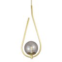 Ver imagem 7 de Lustre Pendente On Drop - Dourado com Globo de Vidro Fumê - 4126-14-fu