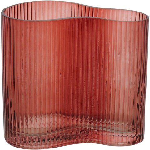 Vaso Decorativo Enfeite 15x16x9cm Vidro Laranja Zingaro