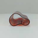 Ver imagem 2 de Vaso Decorativo Enfeite 15x16x9cm Vidro Laranja Zingaro