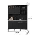 Ver imagem 2 de Cozinha Compacta Alice 130cm Preto Ajl Móveis