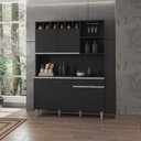 Ver imagem 1 de Cozinha Compacta Alice 130cm Preto Ajl Móveis