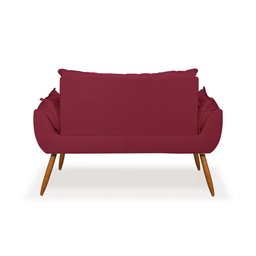 Kit Namoradeira Opala + 2 Poltronas para Sala Balaqui Decor Cor:marsala - 9