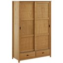 Ver imagem 7 de Guarda Roupa Solteiro 2 Portas de Correr 2 Gavetas 133cm Madeira Maciça Mazzaro F06 Freijó - Lyam