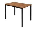 Ver imagem 1 de Mesa Tubo 110x72cm Tampo MDP BP Mega Preto/Amêndoa