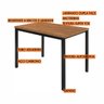 Mesa Tubo 110x72cm Tampo MDP BP Mega  - 4