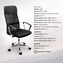 Ver imagem 2 de Cadeira de Escritório Presidente Mesh Best Chair Original Couro Tecido Preta
